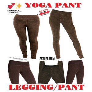 🛑BULLY High Waist ➕🆒 LEGGING PANT Fold Over SLIM LEG Mineral Wash 💸BUY NOW‼️